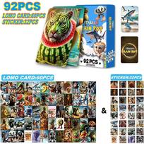 LATEST 92PCS Italian Brainrot Cards featuring Stickers TungTungTung Sahur Tralalero Tralala Collectible Cards Classic Playthings Celebration Gifts blue
