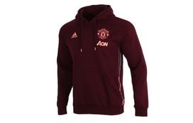 Adidas Manchester United Sweatshirts Men's Burgundy Hooded Moderate Regular GK9432 L