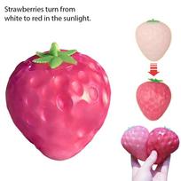 Super Jumbo Photochromic Strawberry Squishy, Sunlight Color-Changing Slow Rising Stress Relief Toy for Adults Kids United States