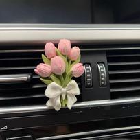 Car Air Freshener Ornament Flower Design Vehicle Interior Decoration Durable Material Easy Installation Suitable for Most Cars one size