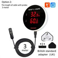 Tuya WIFI Temperature Humidity Sensor Thermometer Hygrometer Smart Life Moisture Probe For Home Plants google home alexa sidabras