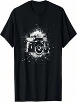 Photographer T-Shirt Camera Photography Retro Journalist Tee T-Shirt S