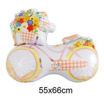 Dideli 55x66cm Dviračių Gėlių Foliniai Balionai Kūdikio Krikštynoms Miško Vasaros Šventei Piknikui BBQ Gimtadienio Šventei white