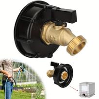 IBC Tank Adapter Fitting S60*6, PP and Brass Material, Corrosion Resistant, Leakproof for Garden Hose Watering Equipment 3/4  Valve juoda