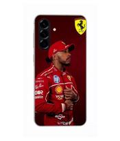 Samsung Galaxy A36 Case Lewis Hamilton - Official Ferrari Wallpaper Maniacase juoda