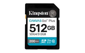 Kingston | Canvas Go! Plus | 512GB | SD | Flash memory class Class 10, UHS-I, U3, V30