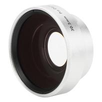 Optinio stiklo sidabrinis 0,45X fotoaparato plataus kampo didinantis papildomas objektyvas 30,5 mm fotoaparatų objektyvams