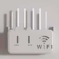 1Pc Wall Hanging Wireless Wifi Router Shelf Storage Box Abs Plastic Organizer Box Cable Power Bracket Organizer Box Home Decor pilka spalva