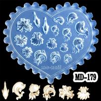 1Pcs Ocean Theme Sea Shell Goldfish Starfish Cherry Strawberry 3D Acrylic Nail Mold Nail Decorations Diy Silicone Manicure Mold