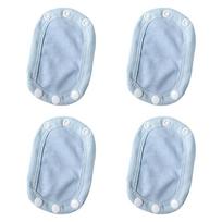 Set of 4pcs T3 Diaper Crotch Part Extender for Infant Clothing Gentle Stretchable Cotton Adjustable Extension Sheet white