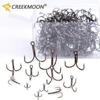 100PCS/box Carp Fishing Treble Hooks 12#-3/0# Optional High Carbon Steel Barbed Hook Set Super Sharp for Lure Accessories Tackle 260319 No. 12