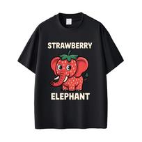Italian Brainrot Strawberry Elephant Funny Meme Tshirt Bruh Steal A Bratnrot T Shirt Unisex Women Casual Cotton Short Sleeved top 2XL