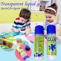 2 vnt. 120 ml dėlionės klijai su mentelės aplikatoriumi, skysti klijai popierinėms dėlionėms blue