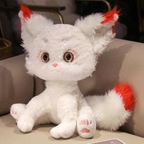 Winter Snow Fox Doll Plush Toy Little Fox Doll Cloth Doll Girl Sleeping Pillow Cloth Doll 35cm