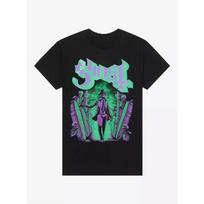 2025 Summer New Ghost Papa Perpetua Portal Printed Cotton Printed Male T-shirt High Quality Street Wear for Both Men and Women 3XL black