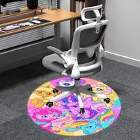 Spalvingas My Little Pony apvalus kėdės kilimėlis - Namų dekoras 80cm