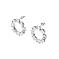 Swarovski apvalaus pjūvio auskarai moterims Sidabriniai 5602780 Box (Random Color),Silver white