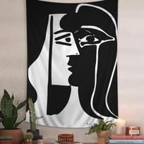 Artist Pablo Picasso Tapestry Art Printing Japanese Wall Tapestry Anime Wall Hanging Home Decor 74x94cm(29x37in) white