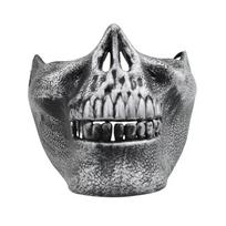 Halloween Skeleton Warrior Mask Horror Demon Mask Scary Skull Half Face Mask Party Masquerade Costume Cosplay Props for Men balta