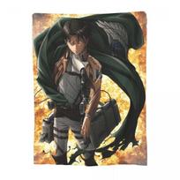 Levi Ackerman Blankets Soft Warm Flannel Throw Blanket Bedding for Bed Living room Picnic Travel Home Couch 80x120cm