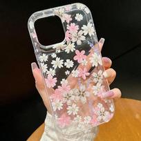 Redmi Note 13 11 12 Pro Plus 5G Pink Flower Strawberry Pattern Clear Phone Case for Xiaomi Redmi Note 11S 12S 10S 9 9S 4G Cover Redmi Note 12 4G
