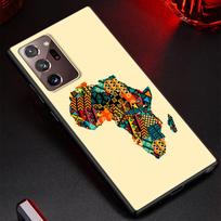 Phone Case For Samsung Galaxy S24 S23 Ultra S22 S20 FE S21 S10 S9 Plus Silicone Black Cover Africa Map Geography Painted Samsung S9