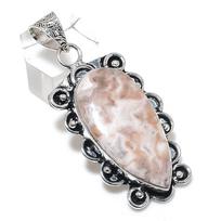 Laguna Lace Agate Handmade 925 Sterling Silver Jewelry Pendant 2.25  f8o18