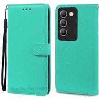 Dėklas Vivo V40 SE 5G Odinis atverčiamas piniginės dangtelis Vivo V40 Se dėklui Minkštas silikoninis dangtelis Vivo V40se telefonui Coque Fundas For Vivo V40 SE 5G