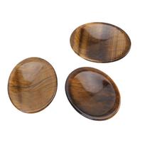 3Pcs Thumb Stone Bulk Worry Rocks Rubbing Crystal Pocket Toy Decor Tiger Eye Pattern
