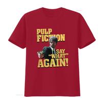 Pulp Fiction Movie Quote Say What Again T Shirt  vintage Washed fashion homme Soft streetwear graphic Breathable Stylish S
