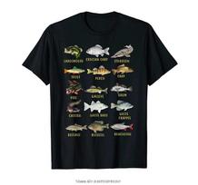 Gėlavandenių žuvų rūšys Žvejybos marškinėliai Žvejo marškinėliai Grafinis Per dydį Unisex Sportinis O formos iškirptės T-shirt medvilniniai viršutiniai drabužiai te... S įvairiaspalvis