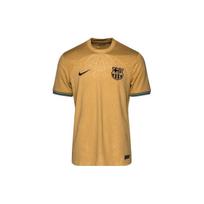 Nike Barcelona 22/23 sezono išvykos trumparankoviai futbolo marškinėliai vyrams Geltoni DJ7675-715 M brown