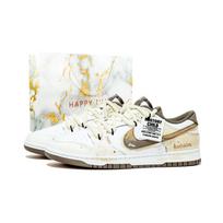 Nike Dunk Cushioning Abrasion Resistant Slip Resistant Low top Skateboard Shoes Unisex Beige Brown HF5441-111(Team2175-) 45