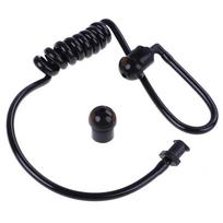 Black Replacement Coil Acoustic Air Tube Earplug For Radio Earpiece Headset 1PC