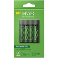 GP akumuliatorių kroviklis M451 su 4x AAA įkraunamomis baterijomis, 2700 mAh, 1.2V, Juodas EU