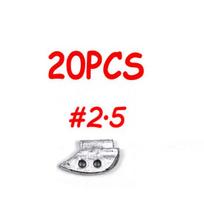 20 vnt. švino svoris / skerdiklis, skirtas kalmarams, dydis 2.5# 3.0# 3.5# kalmarų masalas, pasidaryk pats. #2.5