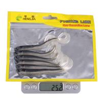 HENGJIA žvejybos minkštų masalų rinkinys Shad Fishing Worm Swimbaits Silikoninis minkštas masalas skirtas karpių žvejybai 7.5cm-2.3g-6pcs yellow