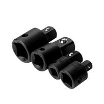 4 PCS smūgio lizdo adapterio reduktorius 1/4 colio 3/8 colio 1/2 colio smūginės tvarkyklės konversijos plienas juoda