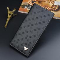 Plaidas Vintažinio dizaino Vyriškos ilgos piniginės Verslo trisluoksnės piniginės Minkštas odinis kortelių laikiklis 18.5*9*1.8cm šviesiai ruda spalva