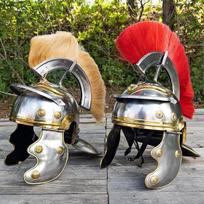 Fully functional replica of a Medieval -  Set of 2 Roman Empire Centurion Officer Helmets