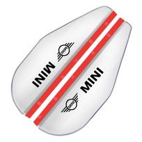 2 vnt. Automobilio galinio vaizdo šoninio veidrodėlio lietaus skydelis nuo saulės antakis apsauga BMW Mini Cooper F54 F55 F56 R56 R60 SONE Roadster Clubman Coupe balta
