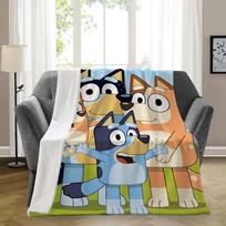 B-bluey-y Downy Throw Blanket Aesthetic Portable Home Travel Camping Sofa Picnic Thick Warm Flannel Blanket 30x40in beige