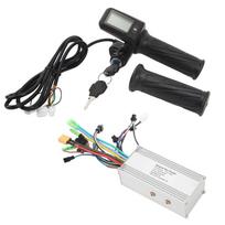 Electric Bike Controller Kit 36V 48V 1000W 38A 3 Modes Brushless Controller 805 Twist Throttle with Panel for Bike black