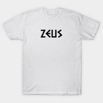 Men Black Print T-shirt Zeus No-Cut Heat Transfer Print Cotton Tshirt XL balta