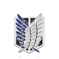 Anime Attack ON Titan Enamel Pin Eren Jaeger Mikasa Ackerman Jiyuu No Tsubasa Cartoon Brooch Lapel Badge Gifts white