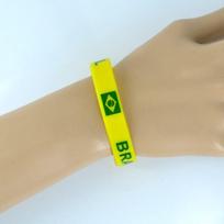 25x Brazilijos Nacionalinės Komandos Futbolo Krepšinio Silikoninė Apyrankė Apyrankė Sportiniai Papuošalai Šventės Dovana 18cm yellow
