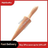 AD23-Ice Cream Waffle Cone Roller, Strong And Smooth Cone Roller, Wooden Pizzelle Cone, Handle Waffle Cone Shaped Tool beige