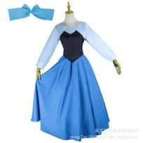Undinėlės kostiumas, Princesės Arielės suaugusiųjų suknelė, Princo Aleko anime cosplay kostiumas XS