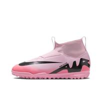 Nike Jr. Mercurial Superfly 9 Club Abrasion Resistant Mid top Kids' Soccer Shoes Pink Black DJ5616-601 38.5