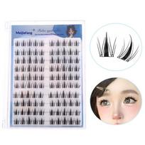 Diy Self-Adhesive Cluster Lashes 10 Rows/Box, Glue-Free Manga Style Sectioned Eyelashes Natural Look 10 Rows gray